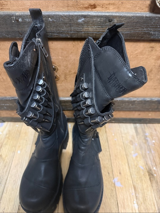 Dolls Kill Shoes - Dolls Kill Black Ammo-Detail Combat Boots